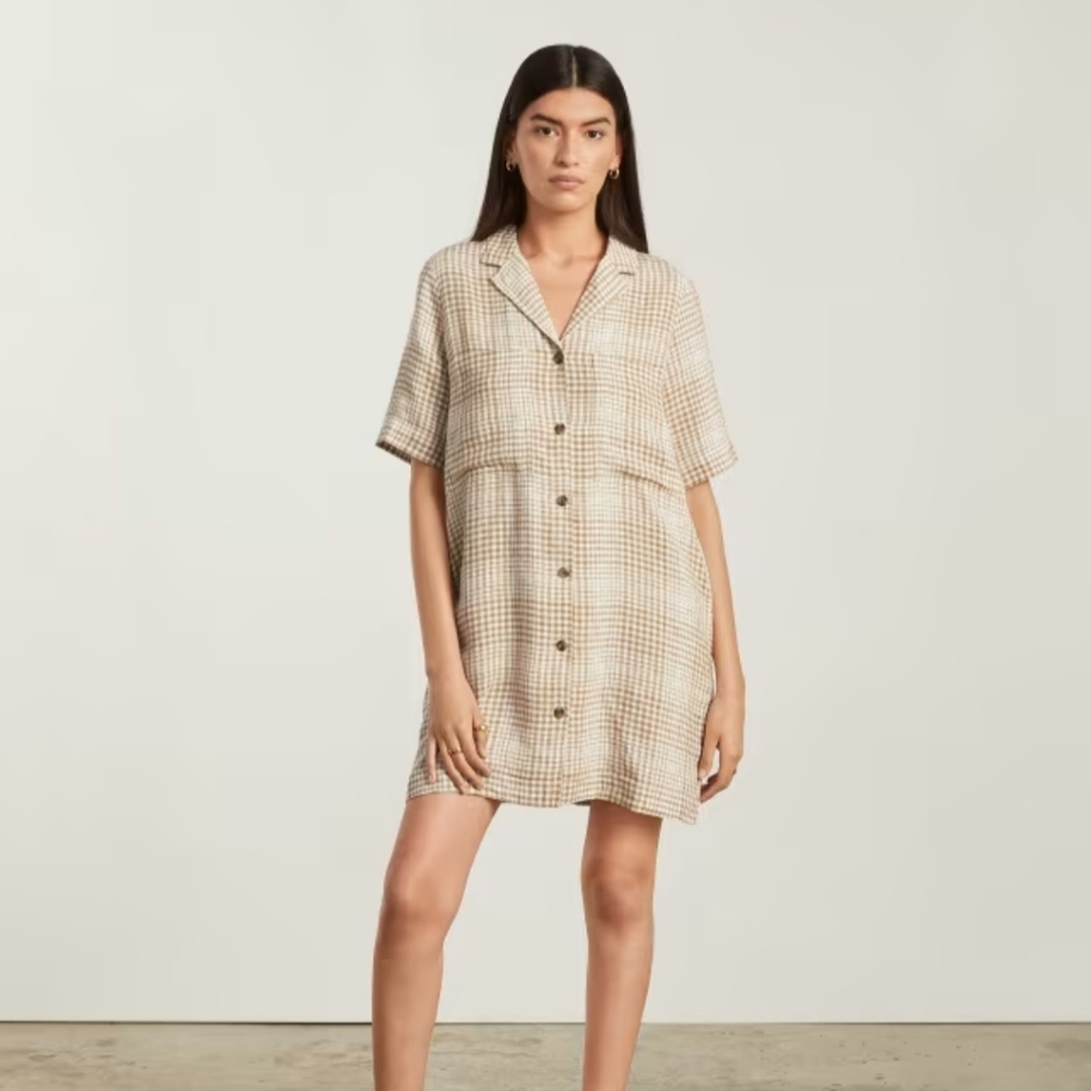 Everlane Workwear Dress XS Iced Coffee